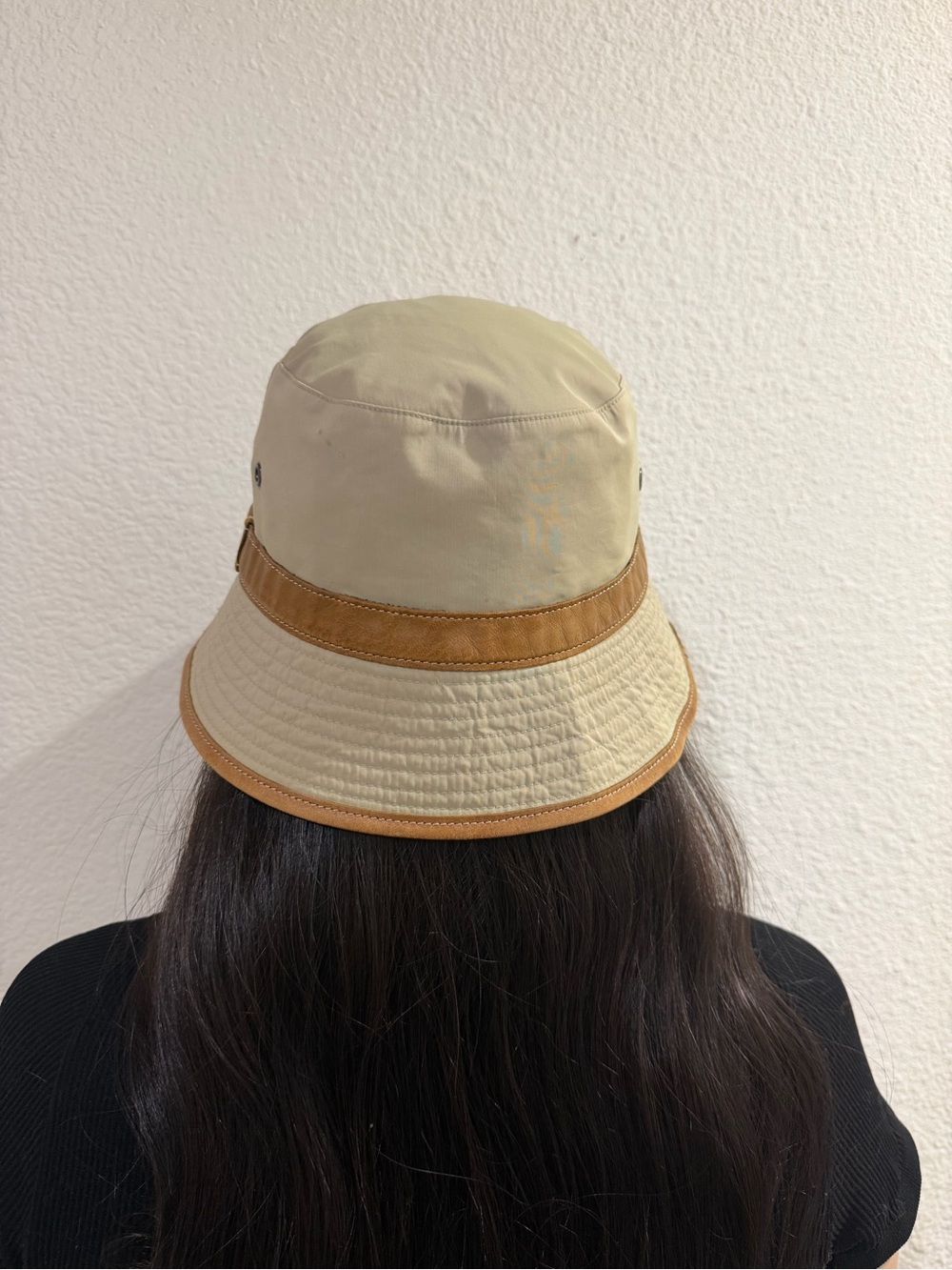 Coach Beige and Tan Bucket Hat